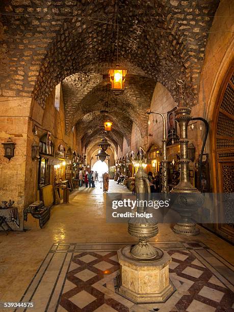 al-madina souq in the centre of aleppo, syria - medinah stock pictures, royalty-free photos & images