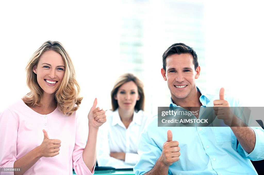 Thumbs up at the Bank