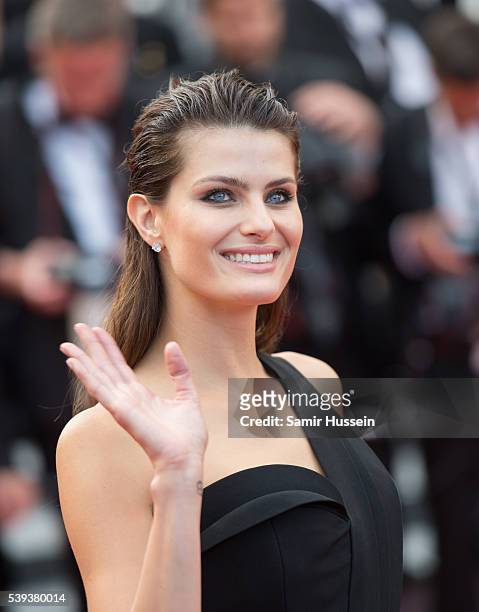 Isabeli Fontana attends the screening of "The Unkown Girl " at the annual 69th Cannes Film Festival at Palais des Festivals on May 18, 2016 in...