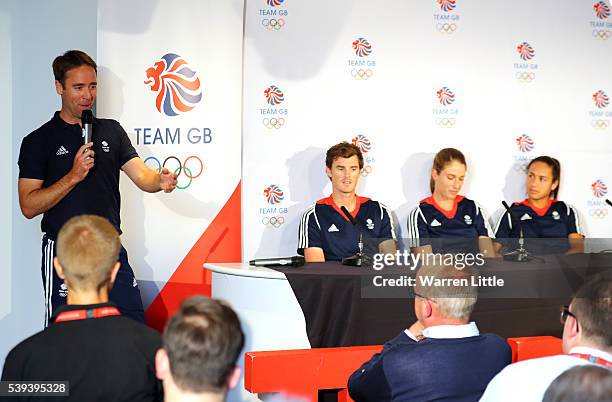 Iain Bates, Team GB Tennis Leader speaks to media during an announcement of tennis athletes named in Team GB for the Rio 2016 Olympic Games at The...
