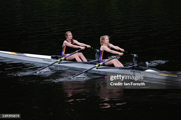 Rowers from across the country take part in the 183rd annual regatta on the River Wear on June 11, 2016 in Durham, England. The present regatta dates...