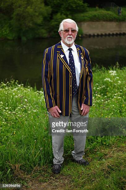 Umpire Barry Hudson waits for the start of racing during the 183rd annual regatta on the River Wear on June 11, 2016 in Durham, England. The present...
