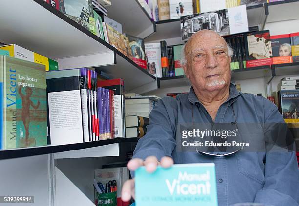 Writer Manuel Vicent attends Book Fair 2016 at El Retiro Park on June 11, 2016 in Madrid, Spain.