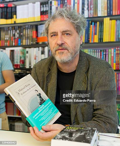 Writer Manuel Rivas attends Book Fair 2016 at El Retiro Park on June 11, 2016 in Madrid, Spain.