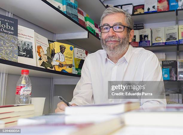 Writer Antonio Munoz Molina attends Book Fair 2016 at El Retiro Park on June 11, 2016 in Madrid, Spain.