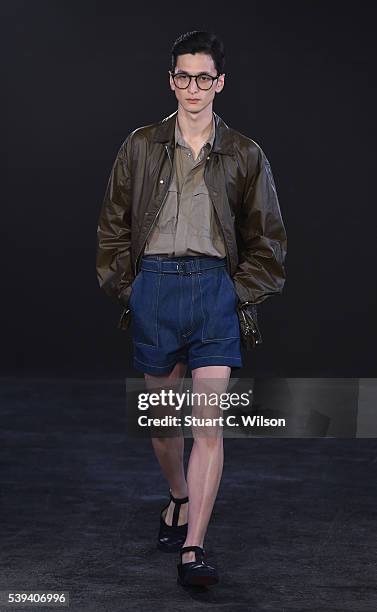 Models walk the runway at the E. Tautz show during The London Collections Men SS17 at BFC Presentation Space on June 11, 2016 in London, England.