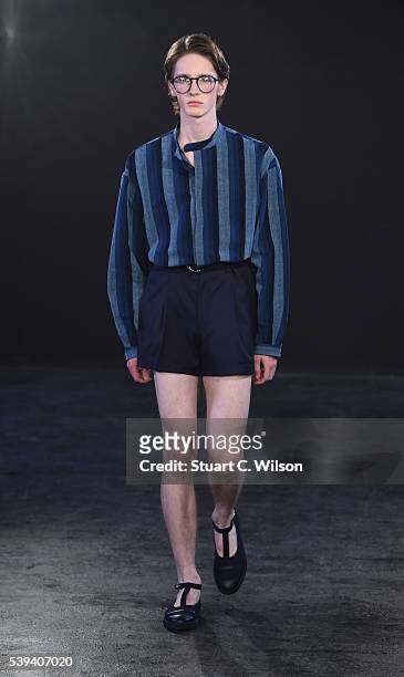 Models walk the runway at the E. Tautz show during The London Collections Men SS17 at BFC Presentation Space on June 11, 2016 in London, England.