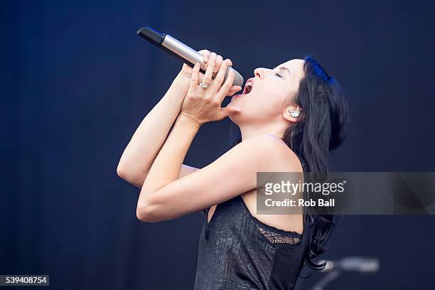 Andrea Corr from the Corrs perfom at the Isle Of Wight Festival 2016 at Seaclose Park on June 11, 2016 in Newport, Isle of Wight.