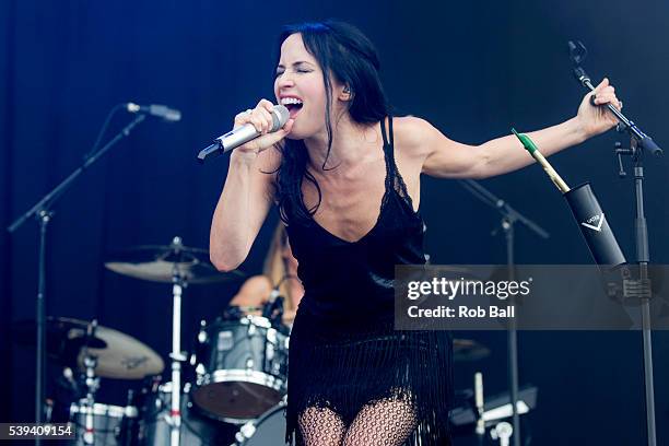 Andrea Corr from the Corrs perfom at the Isle Of Wight Festival 2016 at Seaclose Park on June 11, 2016 in Newport, Isle of Wight.