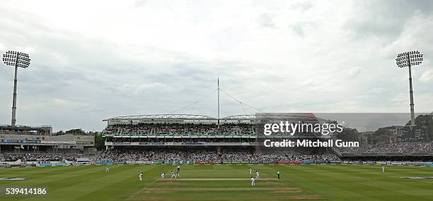 General view during day three of the 3rd Investec Test match between England and Sri Lanka at Lords Cricket Ground on June 11, 2016 in London, United...