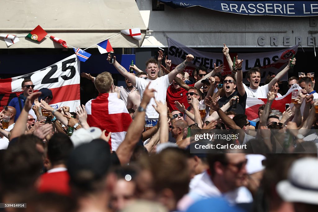 Excitement Mounts As England Prepare To Take On Russia In The Euros