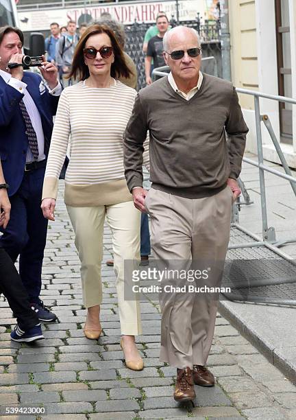 Bilderberg conference participants Marie-Josee Kravis and Henry R. Kravis sighted walking outside the Hotel Taschenbergpalais on Saturday afternoon,...