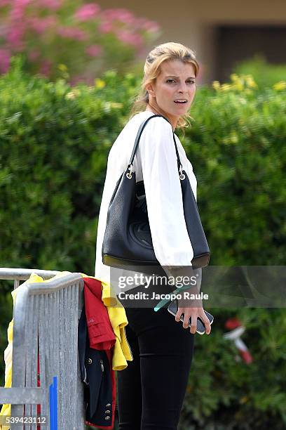 Athina Onassis attends International Longines Global Champion Tour - Day 3 on June 11, 2016 in Cannes, France.