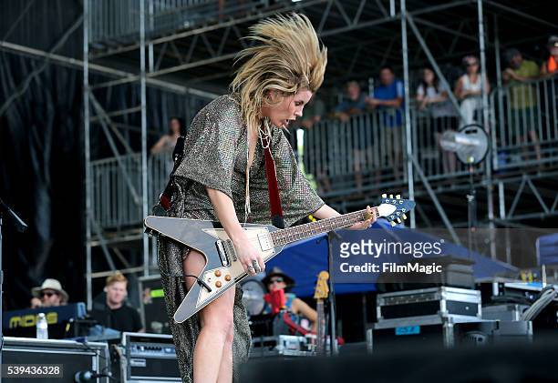 Recording artist Grace Potter performs onstage at What Stage during Day 3 of the 2016 Bonnaroo Arts And Music Festival on June 11, 2016 in...