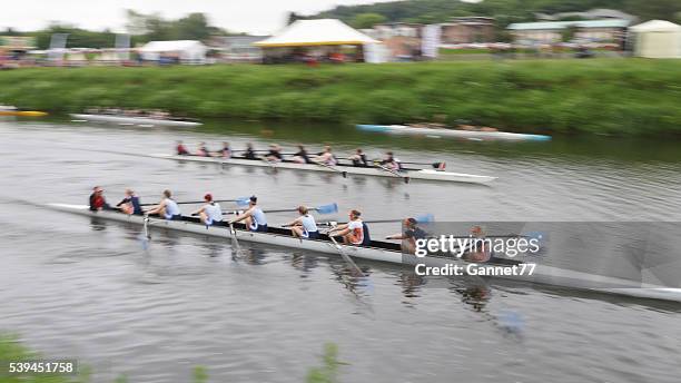 rowers competing during the durham regatta - durham regatta 個照片及圖片檔