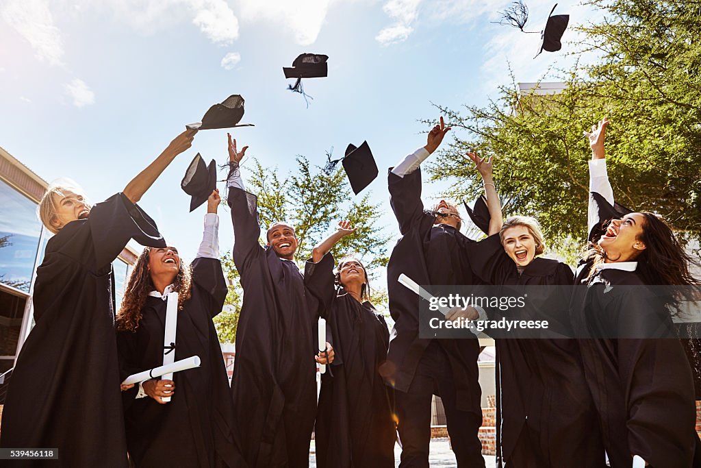 Hats off to graduating!