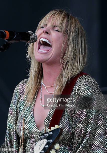 Recording artist Grace Potter performs onstage at What Stage during Day 3 of the 2016 Bonnaroo Arts And Music Festival on June 11, 2016 in...