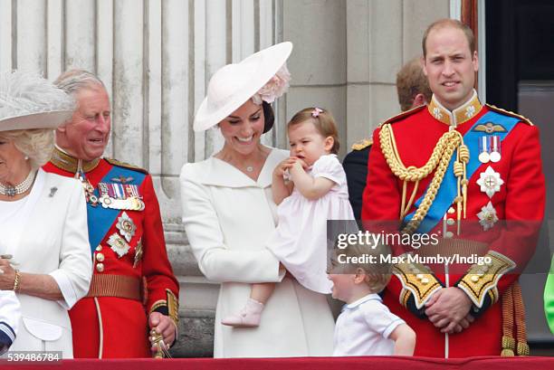 Prince Charles, Prince of Wales, Catherine, Duchess of Cambridge, Princess Charlotte of Cambridge, Prince George of Cambridge and Prince William,...