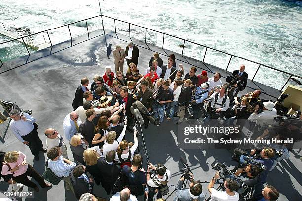 Peter King at Bondi on 3 September 2004 announcing his intentions to contest the seat of Wentworth against Malcolm Turnbull in the upcoming 2004...