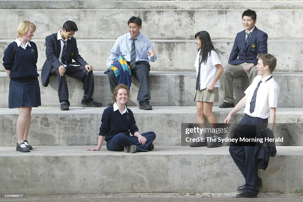 Georges River College Oatley Senior High Campus. Year 11 students show off their