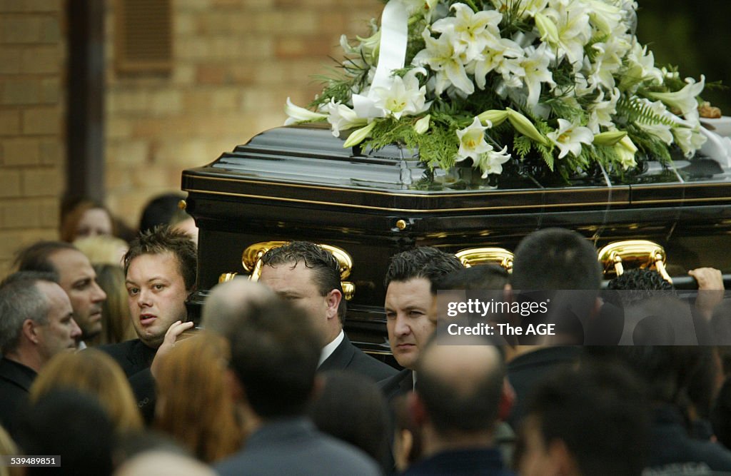 GANGLAND FUNERAL Photo shows the funeral of slain underworld figure Andrew Ben