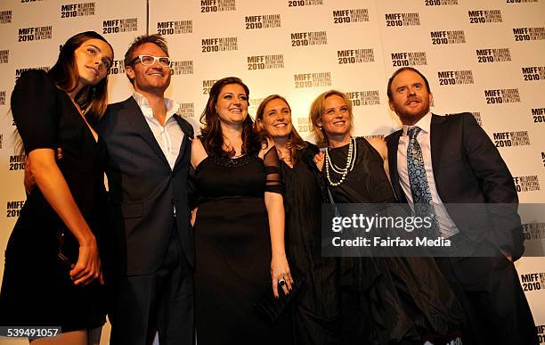 Melbourne International Fim Festival. Cast of The Wedding Party, from left, Isabel Lucas, Josh Lawson,Nicole Da Silva, Amanda Jane, Nadine Garner and...