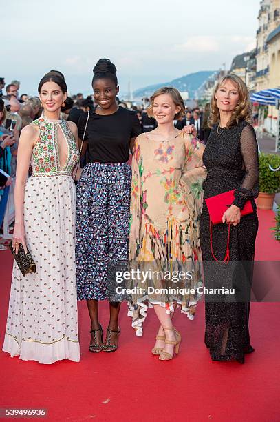 Frederique Bel, Karidja Touree, Diane Rouxel and Marianne Basler attend the 30th Cabourg Film Festival Closing ceremony on June 11, 2016 in Cabourg,...