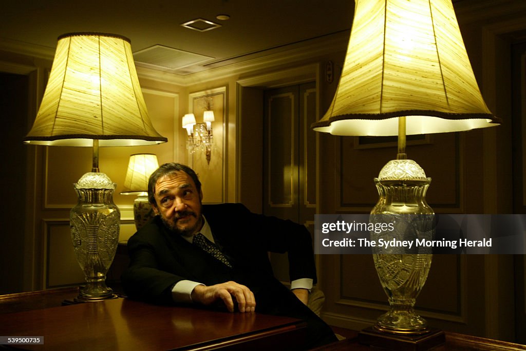 Actor John Rhys-Davies who played the role of the dwarf Gimli in the movie Lord