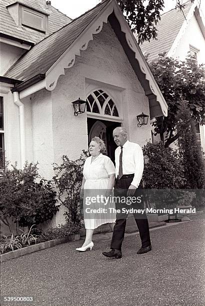 Prime Minister Harold Holt at Kirribilli House, 29 January 1966. SMH Picture by F BURKE