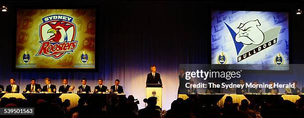 The Rugby League Grand Final Breakfast at the Westin Hotel in Sydney on 30 September 2004. The Sydney City Roosters and the Canterbury Bulldogs were...