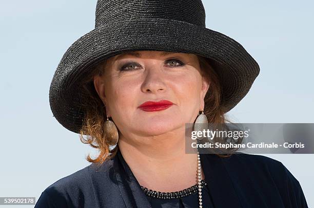 Actress Catherine Jacob attends a photocall during the 30th Cabourg Film Festival on June 11, 2016 in Cabourg, France.