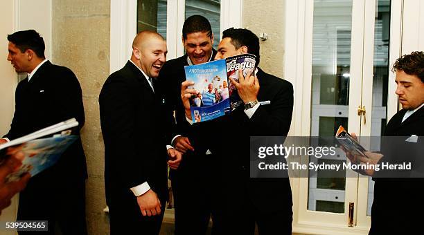 The Rugby League Grand Final Breakfast at the Westin Hotel in Sydney on 30 September 2004. The Sydney City Roosters and the Canterbury Bulldogs were...