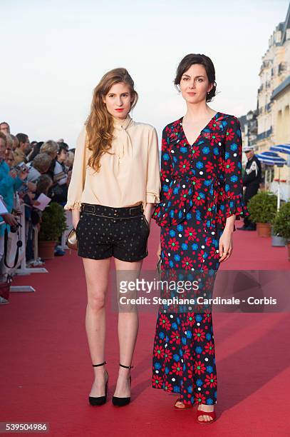 Actresses Agathe Bonitzer and Julia Faure attend the 30th Cabourg Film Festival Closing Ceremony on June 11, 2016 in Cabourg, France.