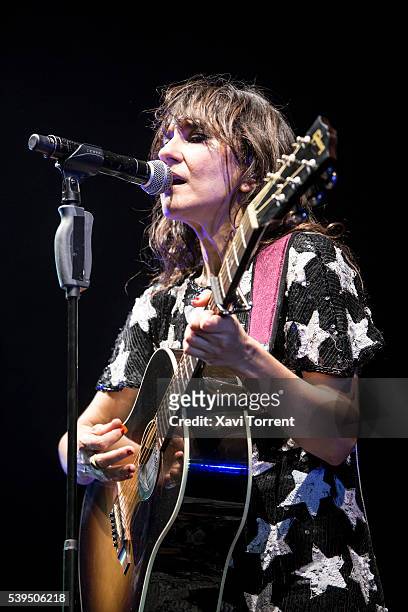 Eva Amaral of Amaral performs in concert at Sant Jordi Club during the Guitar BCN 2016 on June 11, 2016 in Barcelona, Spain.
