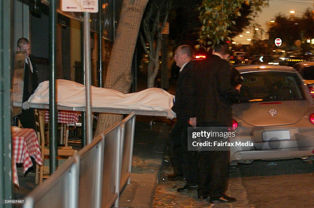 The body of Andrew Veniamin aka. Benji is removed from La Porcella restaurant i
