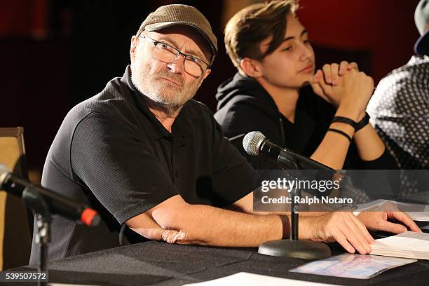 Phil and Nic Collins attend Little Dreams Foundation Annual Open Musical Auditions at Seminole Hard Rock Hotel & Casino on June 11, 2016 in...