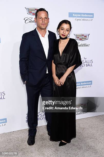 Actor Justin Chambers and his daughter Kaila Chambers arrive at the 15th Annual Chrysalis Butterfly Ball on June 11, 2016 in Brentwood, California.