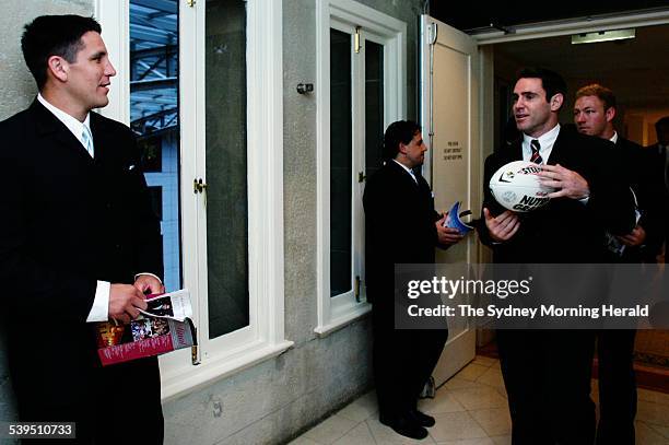 The Rugby League Grand Final Breakfast at the Westin Hotel in Sydney on 30 September 2004. The Sydney City Roosters and the Canterbury Bulldogs were...