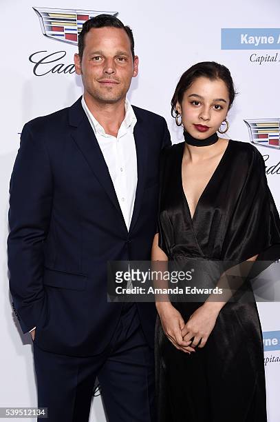 Actor Justin Chambers and his daughter Kaila Chambers arrive at the 15th Annual Chrysalis Butterfly Ball on June 11, 2016 in Brentwood, California.