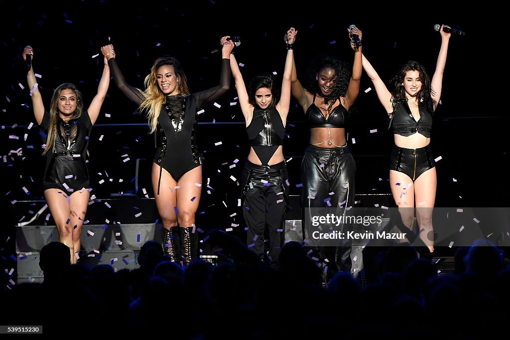 Wbli Fifth Harmony performs on stage at the 106.1 WBLI Summer Jam at Nikon ...