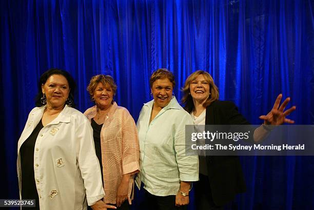 The original members of The Sapphires Laurel Robinson, Beverly Briggs, Naomi Mayers and Lois Peeler at the Belvoir Street Theatre in Sydney on 7...