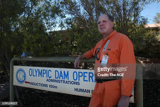 Andrew Michelmore, CEO of Western Mining at the Olympic Dam Mine in South Australia, 22 November 2004. THE AGE Picture by MICHAEL CLAYTON-JONES