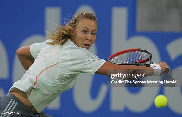 Australian Alicia Molik in action in the Medibank Private International, Sydney International Tennis centre Homebush Bay. Alicia Molik AUS vs Jelena...