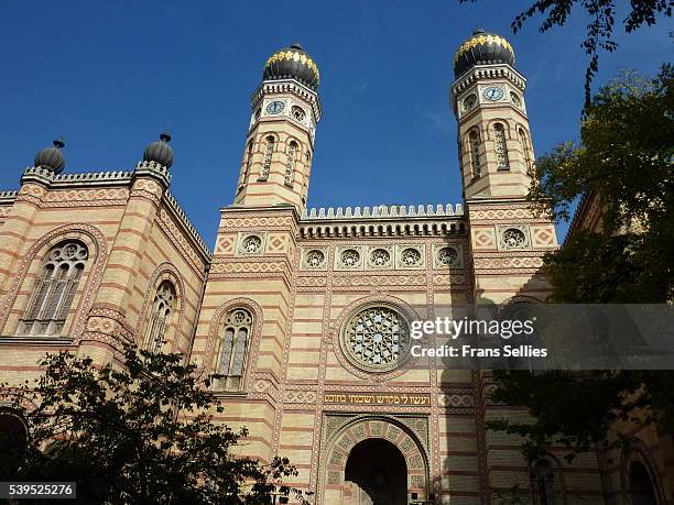hungary, budapest, dohany street synagogue - grote-synagoge-boedapest stockfoto's en -beelden