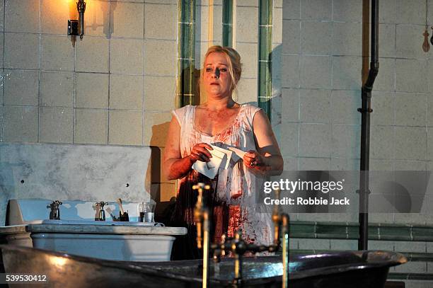 Diana Damrau as Lucia in the Royal Opera's production of Gaetano Donizetti's Lucia Di Lammermoor directed by Katie Mitchell and conducted by Daniel...