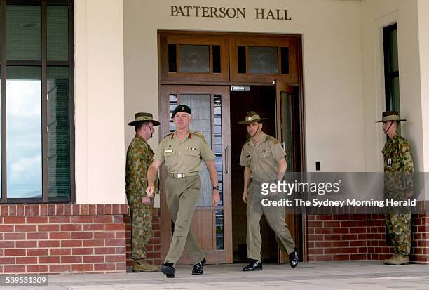 Brigadier Chris Appleton commandant of the Royal Military College of Australia in Duntroon talks about nine college cadets who are under...