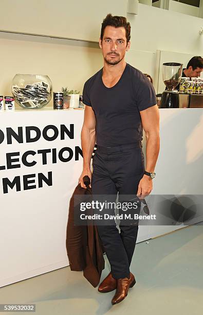 David Gandy attends the Christopher Raeburn show during The London Collections Men SS17 at BFC Show Space on June 12, 2016 in London, England.