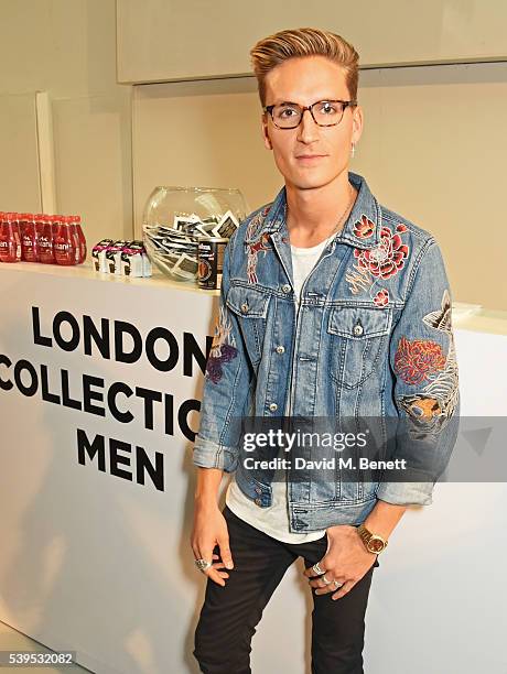 Oliver Proudlock attends the Christopher Raeburn show during The London Collections Men SS17 at BFC Show Space on June 12, 2016 in London, England.