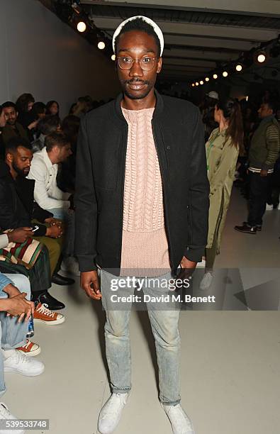 Nathan Stewart-Jarrett attends the Christopher Raeburn show during The London Collections Men SS17 at BFC Show Space on June 12, 2016 in London,...