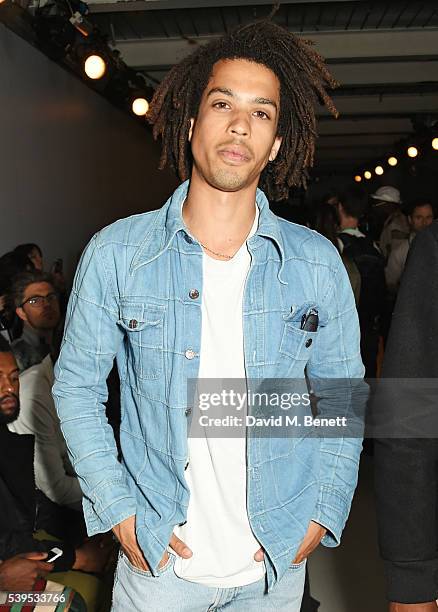 Sean Frank attends the Christopher Raeburn show during The London Collections Men SS17 at BFC Show Space on June 12, 2016 in London, England.